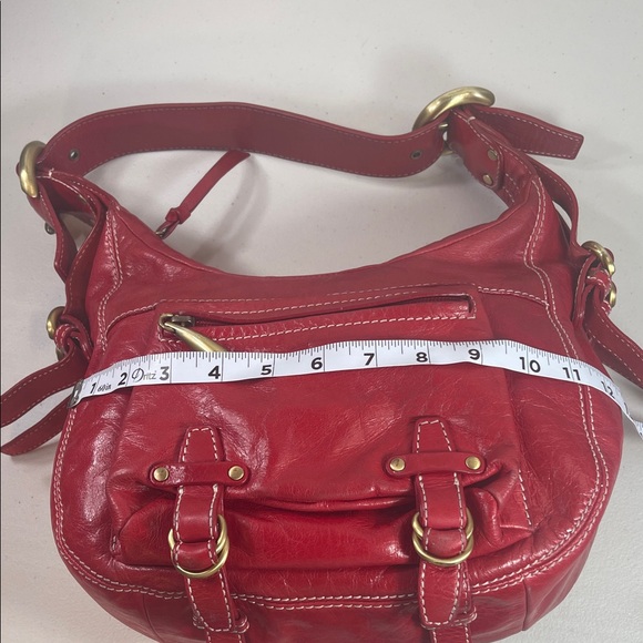 Francesco Biasia Red Leather Hobo Bag - Picture 7 of 13